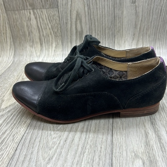 🍁2/$25 🍁Sebago Shoes Hutton Oxford Black Suede Cap Toe Casual Low - Picture 5 of 10